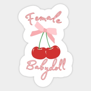 Coquette cherry babydoll Sticker